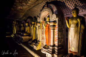Buddhas in the Cave of the Great Kings, Dambulla Cave Temple, Sri Lanka