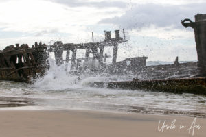 The skeleton of the SS Maheno, Seventy-Five Mile Beach, Fraser Island, Queensland Australia