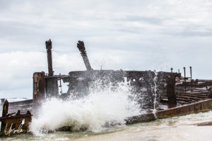 The skeleton of the SS Maheno, Seventy-Five Mile Beach, Fraser Island, Queensland Australia