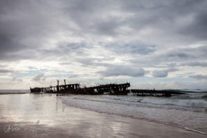 The skeleton of the SS Maheno, Seventy-Five Mile Beach, Fraser Island, Queensland Australia