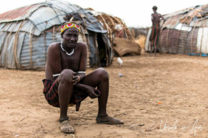 Seated Daasanach Man, Omo Valley Ethiopia