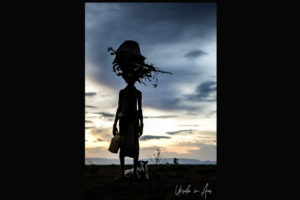 Women silhouetted on the horizon, Daasanach Village, Omo Valley Ethiopia