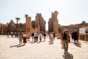 Tourists in the First Court, Karnak