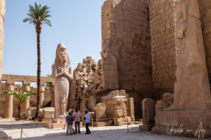 Egyptian guides in the Courtyard, Karnak