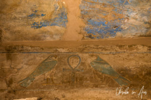 Blue hieroglyphics, Karnak Egypt