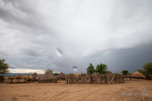 Rain clouds over Dus Kara Village, Ethiopia