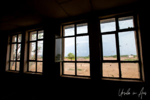 Looking out through the Schoolhouse Windows, Dus Village, Omo Valley Ethiopia
