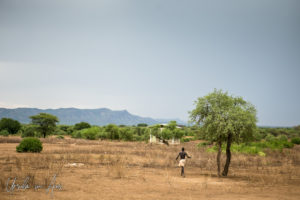 Kara village in the open plains, Omo Valley Ethiopia