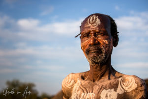Portrait: Kara man face paint, Dus Village, SNNPR Ethiopia