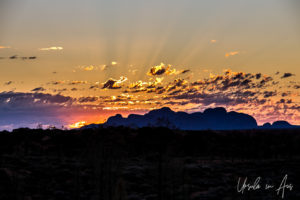 Sunset over Kata Tjuta, Yulara, NT Australia