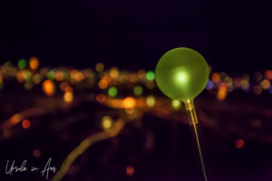 Green light globe, Field of Light, Yulara NT Australia