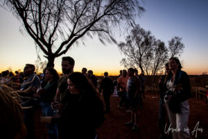 People silhouetted against a NT sky, Australia
