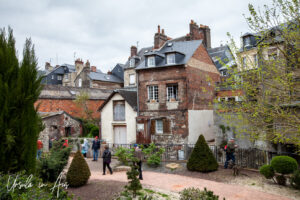 Looking over the Jardin du Tripot, Honfleur, France
