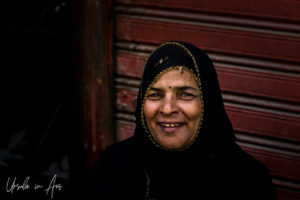 Portrait: Woman in a black hijab, Luxor Egypt