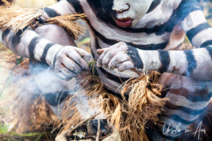 Mindima Child Making Fire, Mt Hagen Papua New Guinea