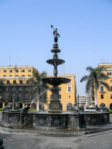 Fountain, Plaza De Armas De Lima, Peru