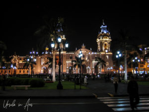 Night Lights on Cathedral of Lima, Peru