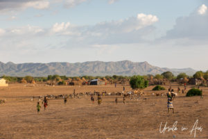 Kara people outside Dus Village, Ethiopia