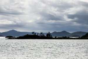 Silhouetted islands in the Whitsundays, Australia