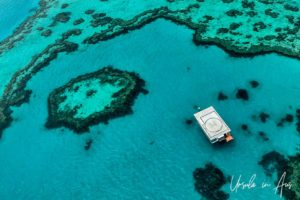 Hardy Reef Helipad from Above, Queensland Australia