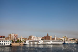 Tourist Boats on the Nile, Edfu Egypt