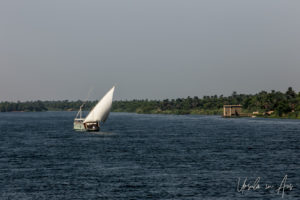 Nile Dahabiya boat sailing, Egypt