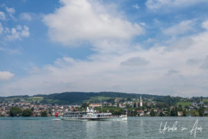 Tourist boat on Lake Zurich, Switzerland.