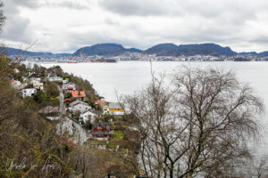 View over the North Sea from Queen Maud's view, Helleveien Norway