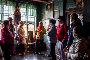 Tourists in the Hanseatic Museum, Bergen Norway