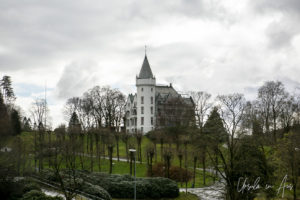 Gamlehaugen from a bus window, Bergen Norway