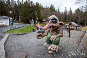 Troll in the playground, Mt Fløyen, Norway