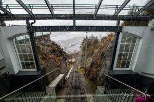 A rainy Bergen from the Fløibanen, Norway