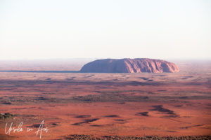 Aerial view of Uluru in the evening, Yulara NT Australia