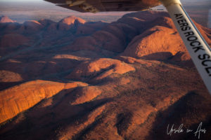 Aerial view of Kata Tjuṯa, Yulara NT Australia