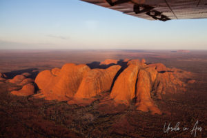 Aerial view of Kata Tjuṯa, Yulara NT Australia