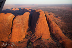 Aerial view of Kata Tjuṯa, Yulara NT Australia