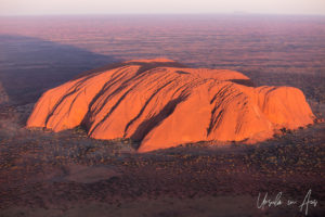Aerial view of Uluru, Yulara NT Australia
