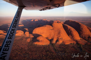 Aerial view of Kata Tjuṯa, Yulara NT Australia