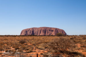 View of the Uluru from a distance, NT Australia