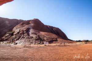 Climb sign, Mala Carpark, Uluru NT Australia