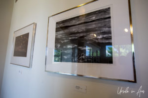 Black and white Ansel Adams photograph, Mono Basin Scenic Area Visitor Center, California USA