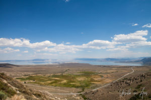 View down from Mono Lake Vista Point, California USA