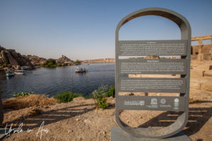 Information board, Temple of Philae, Egypt
