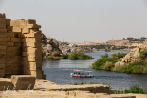 Boat off Agilkia Island, Egypt