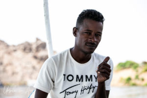 Portrait of a young boatman, Aswan, Egypt