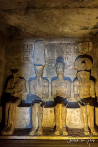 Gods seated in the Inner Sanctuary, Great Temple, Abu Simbel, Egypt