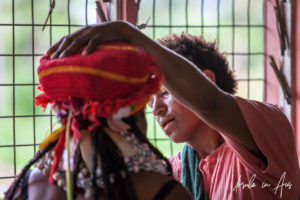Western Highlands Woman applying face paint to each other, Mt Hagen PNG