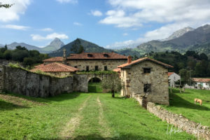 Old stone home compound, Panes Asturias Spain.