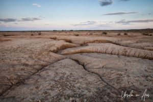 Dried and cracked Omo River flood plain, Ethiopia