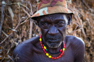 Portrait: Nyangatom old man with ritual scars, Omo Valley, Ethiopia